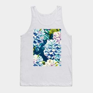 Light Hydrangeas Abstract Artwork Tank Top